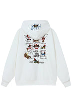 Dog Hand-Drawn Loose Fit Hoodie