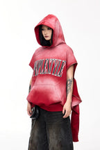 Detachable Washed Embroidered Hoodie