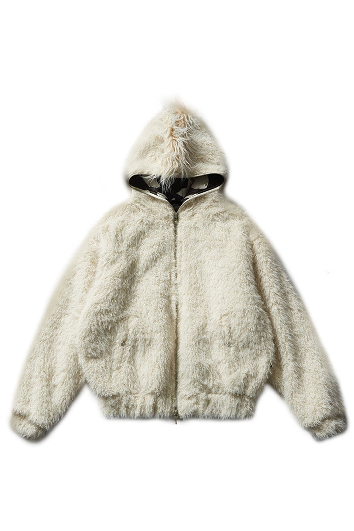 Faux Fur Hooded Puffer Jacket