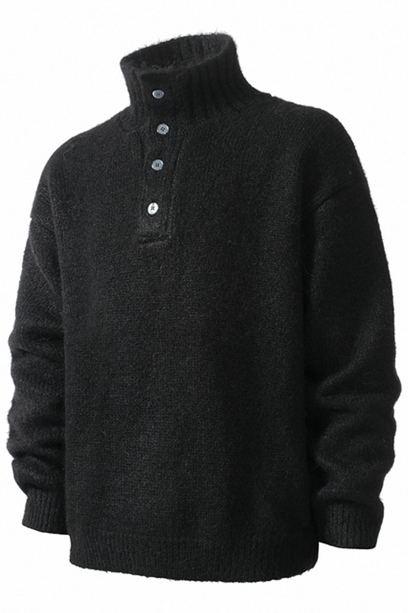 Wool Blend Button Sweater