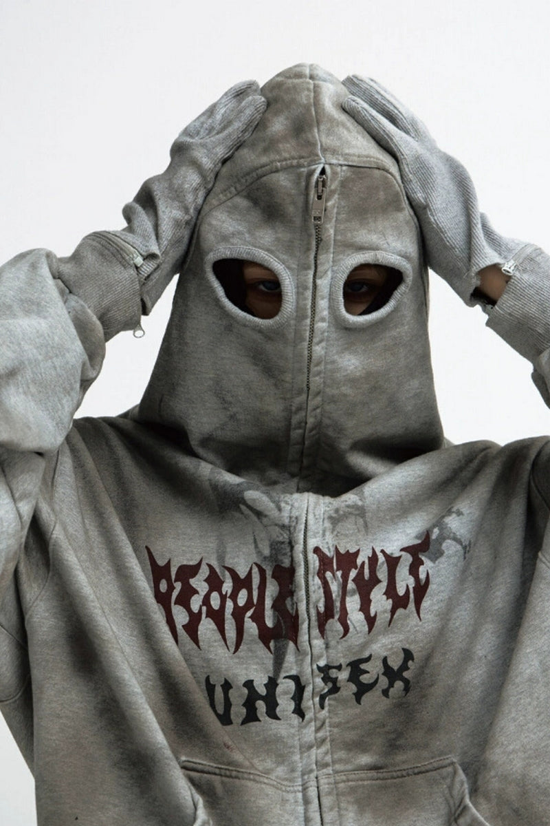 Detachable Mask Dirty Hoodie