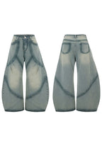 Vintage Washed Pierced Denim