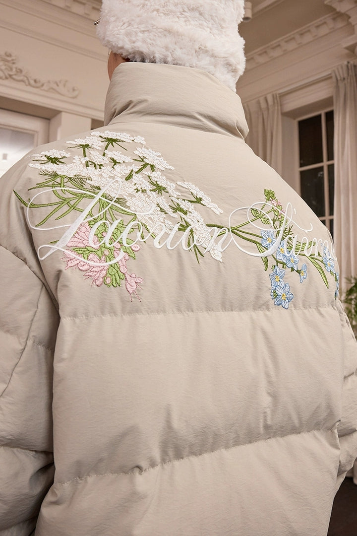 Classic Floral Embroidery Graphene Jacket