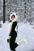 Pearl White Waterproof Snow Boots