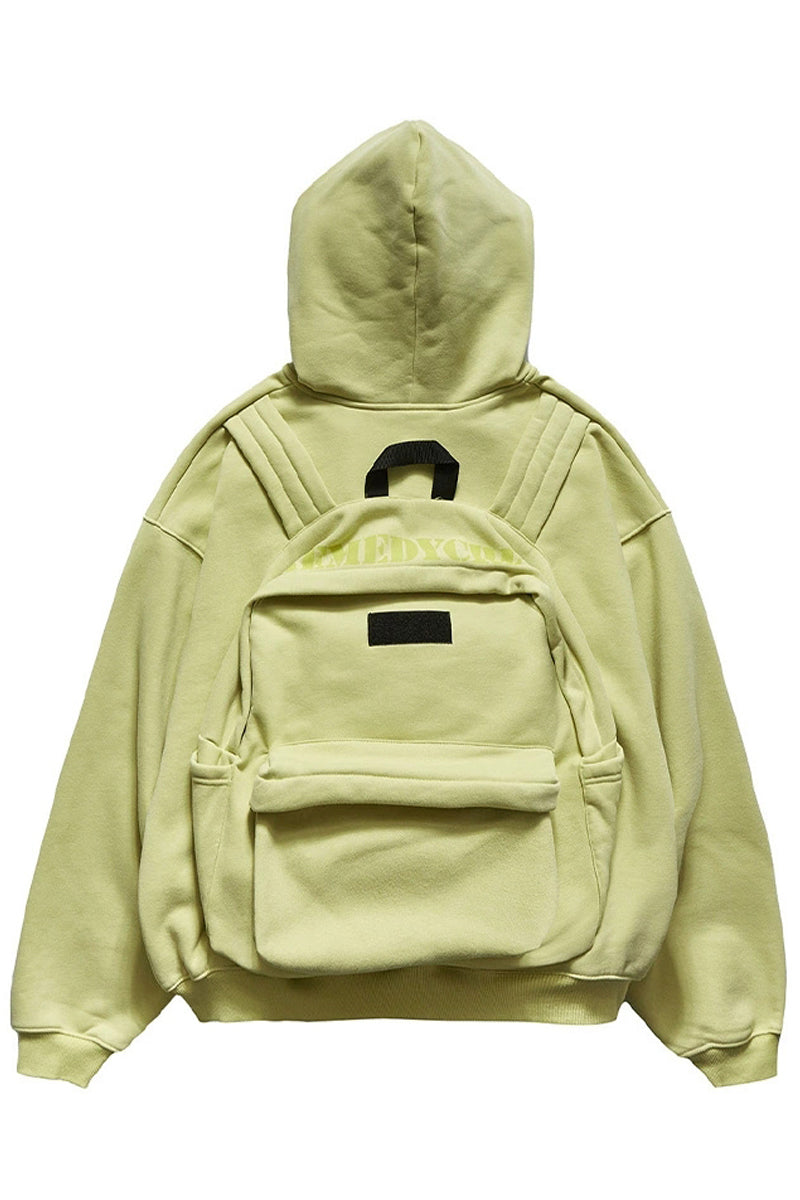 Hooded Backpack Zip-Up Jacket