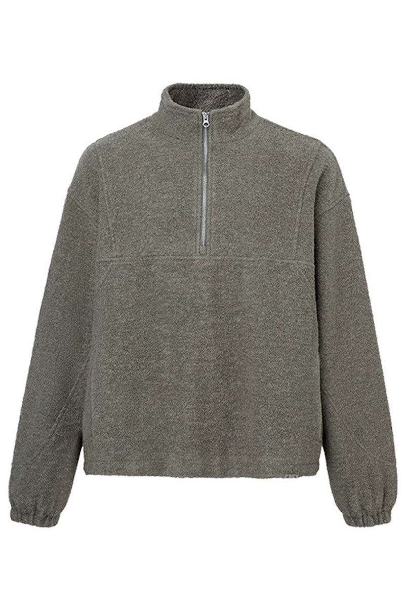 Wool Fleece Half-Zip Jacket