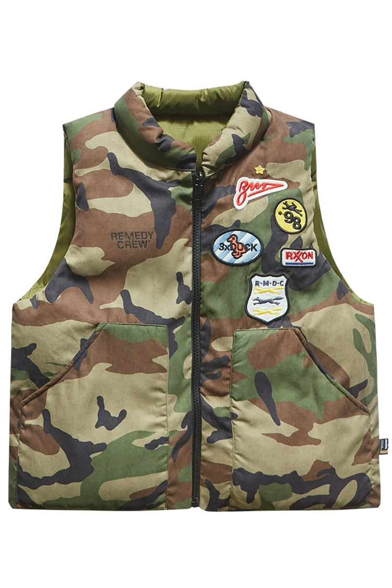 Reversible Camo Padded Vest