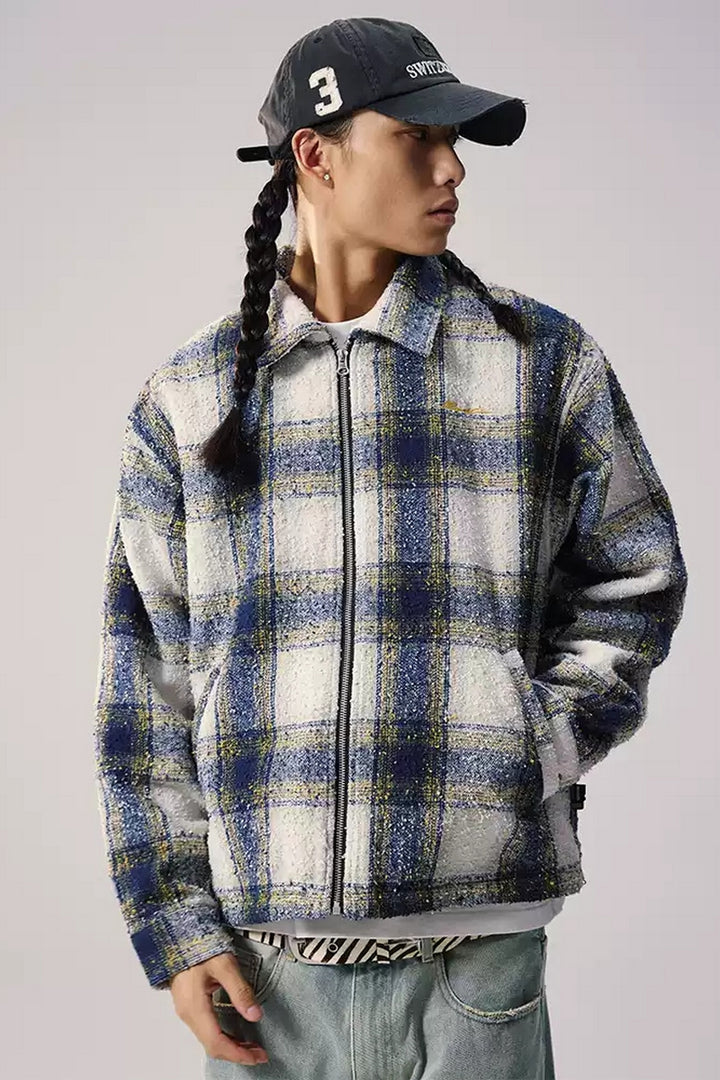 Plaid Oversized Casual Jacket