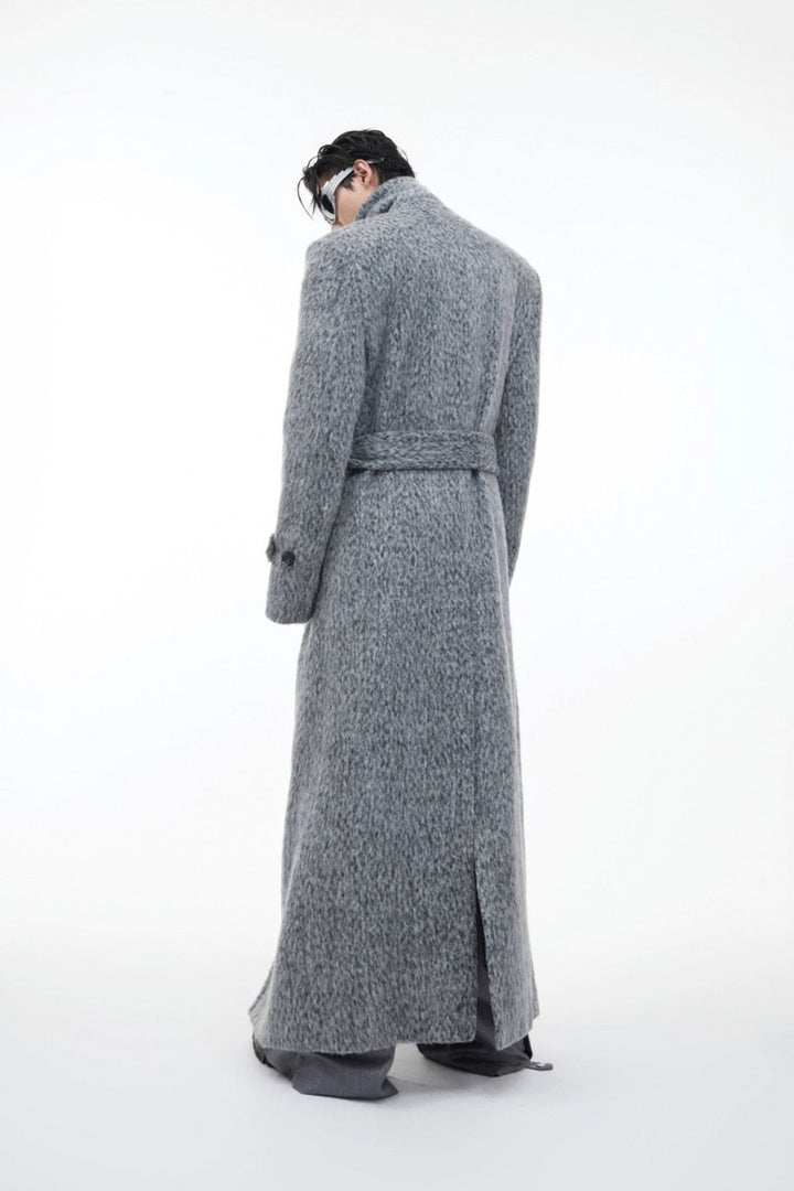 Oversized Wool Belted Long Coat