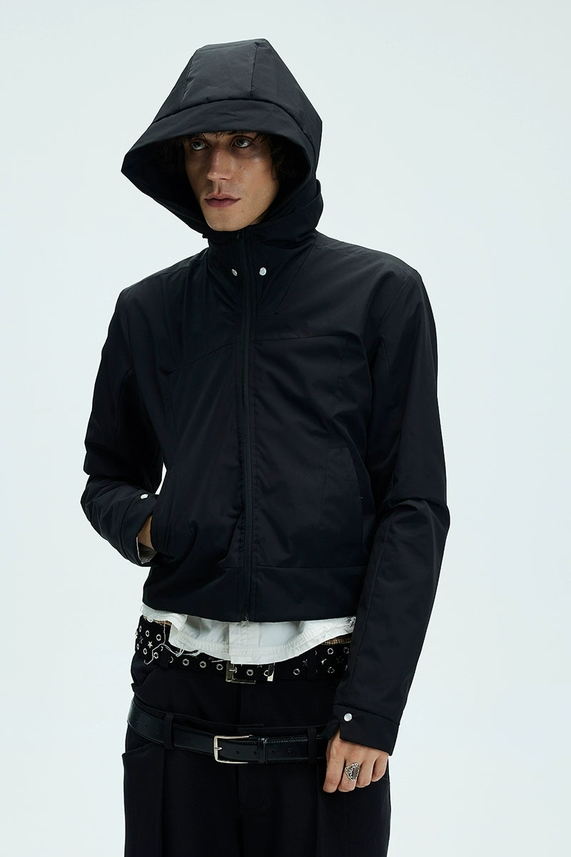 Detachable Hood Waterproof Short Trench