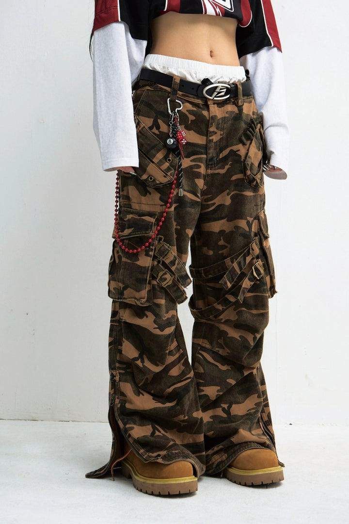 Military Green Camo Tactical Pants