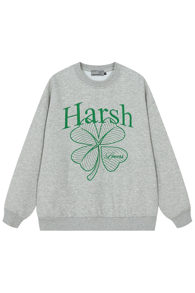 Four-Leaf Clover Pullover Sweatshirt