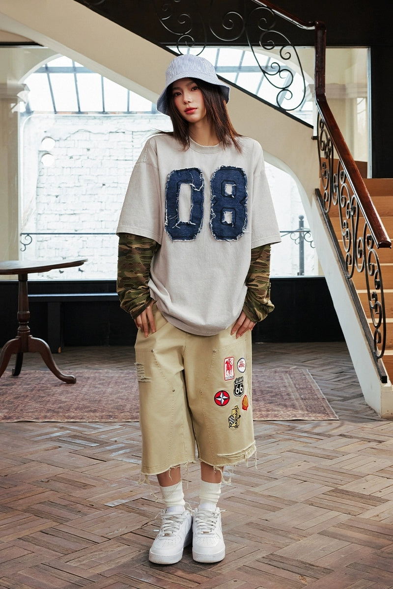 『Copping Zone』Distressed Camo Patchwork L/S Tee Distressed Camo Patchwork L/S Tee – Copping Zone