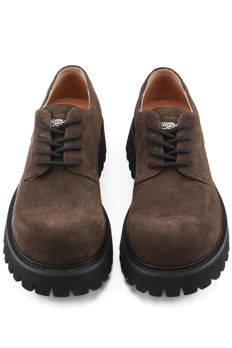 国内で当店のみ Hanqiaoriji - Suede Chunky Casual Derby Shoes Suede Chunky Casual Derby Shoes – Copping Zone