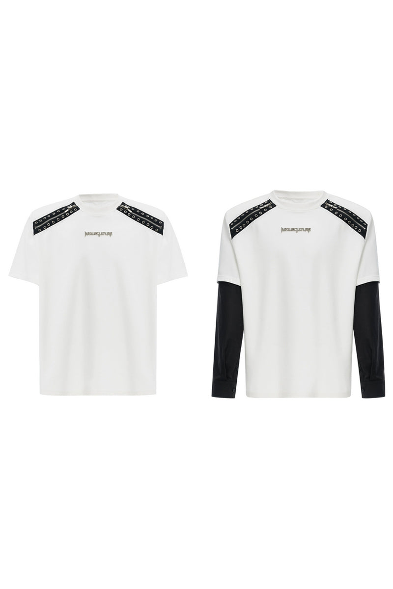 Deconstructed Colorblock Shirt-Tee
