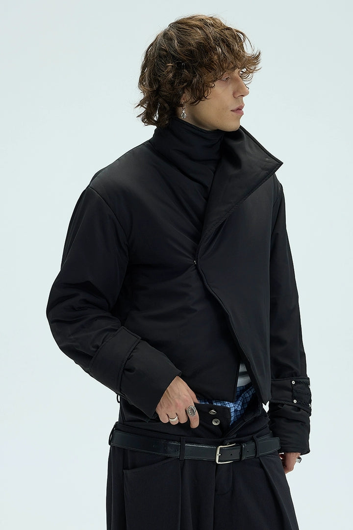 Single Button High Neck Puffer Jacket