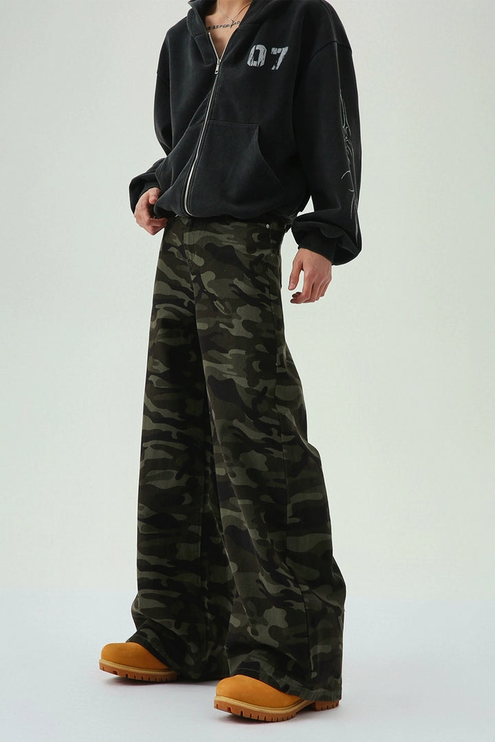 Vintage Camo Denim Cargo Pants