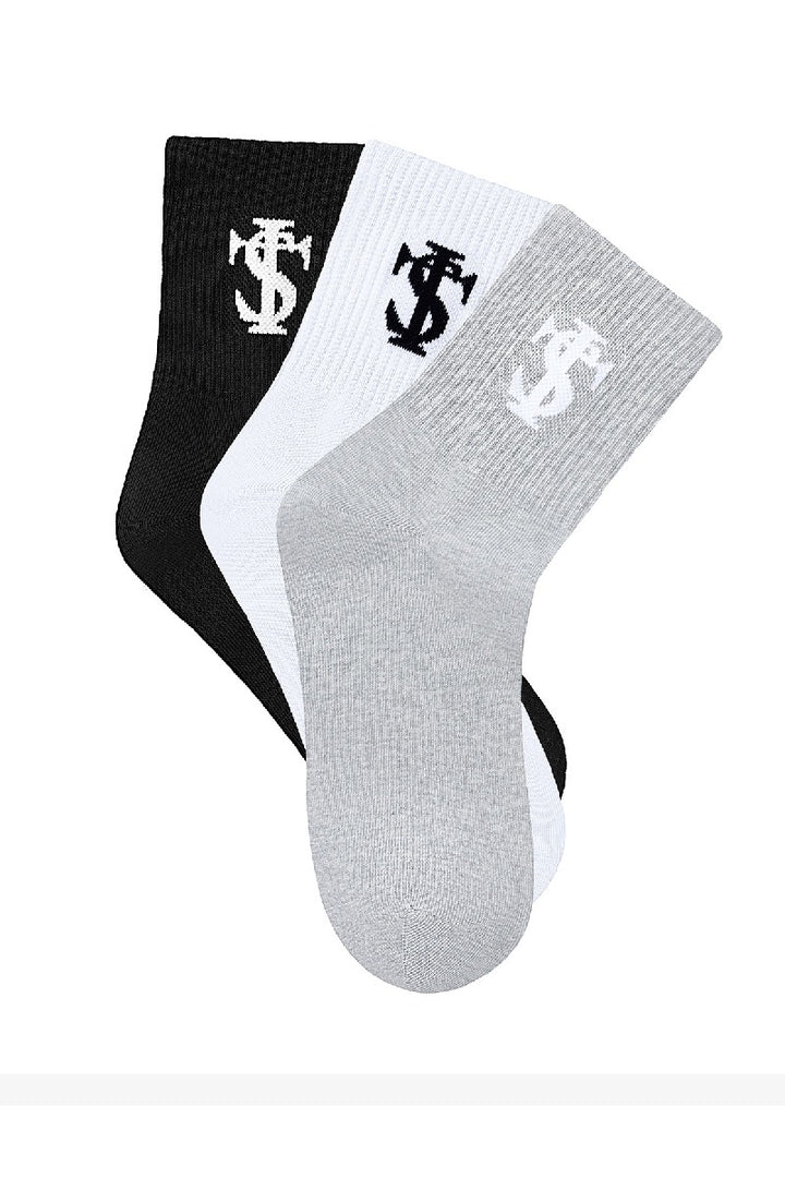 Multi-Color Logo Crew Socks