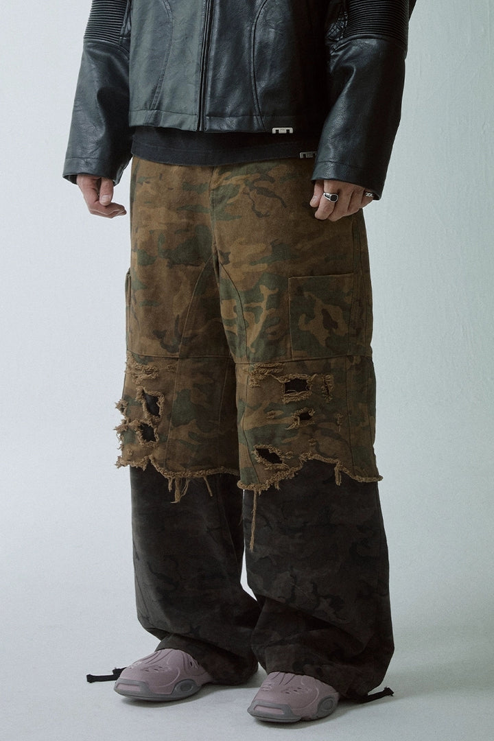 Distressed Camo Vibe Pants