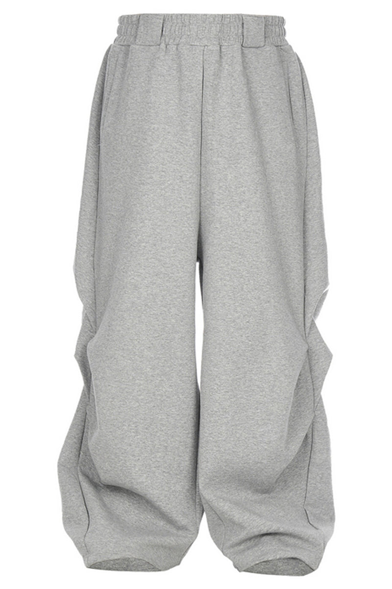 Draped Adjustable Cuff Knit Joggers