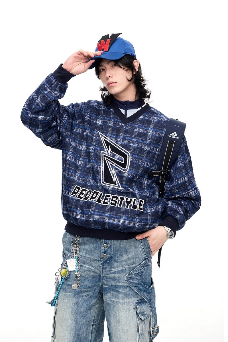 Plaid Fleece Detachable Warm Jacket