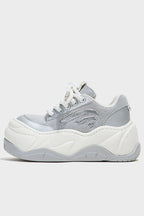 Chunky Platform Silver Shoes
