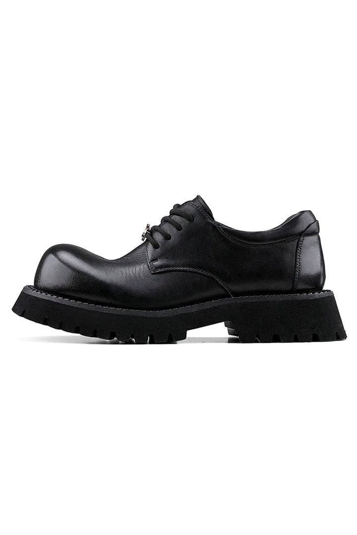 Leather Platform Derby Shoes