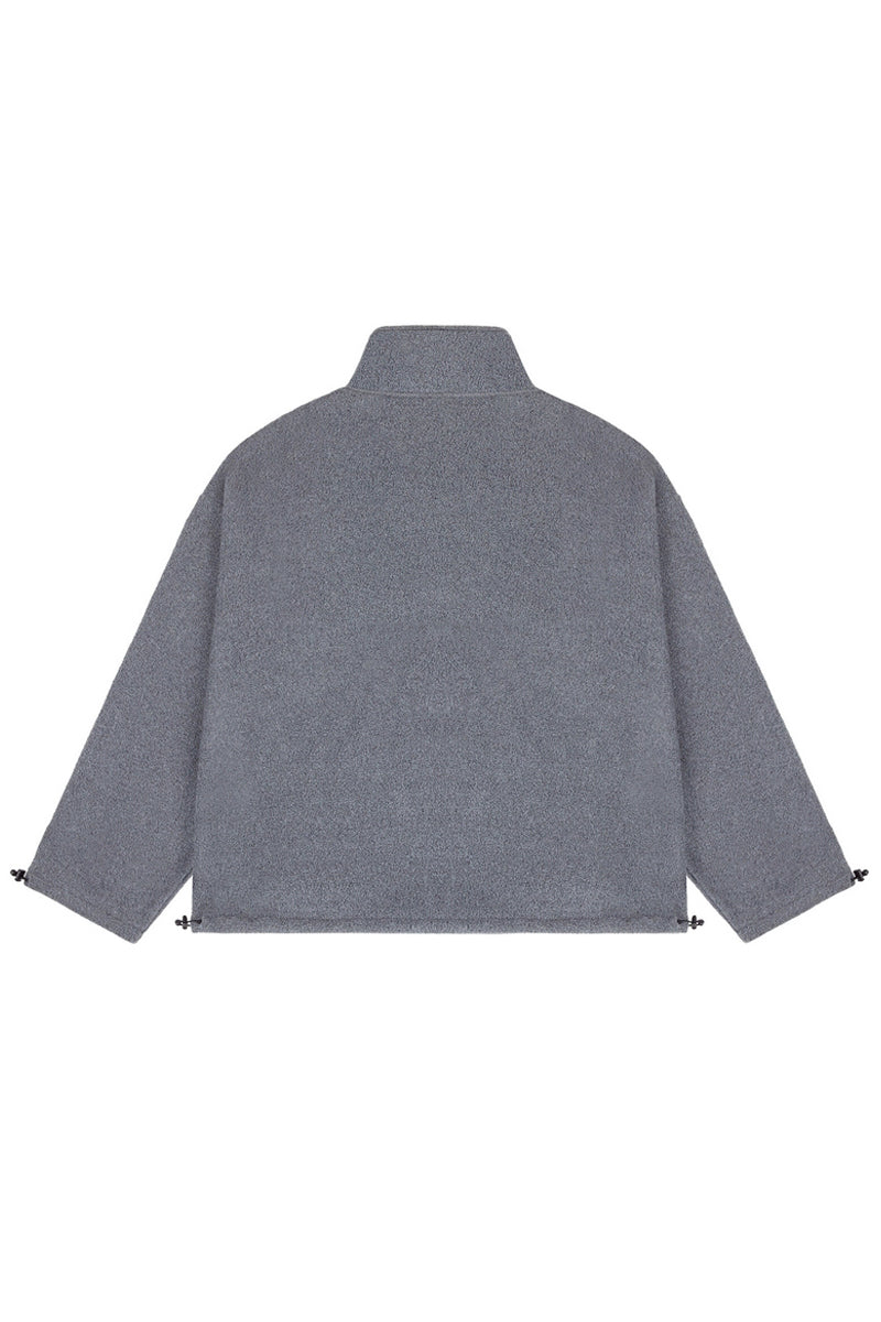 Oversized Half-Zip Fleece Sweatshirt