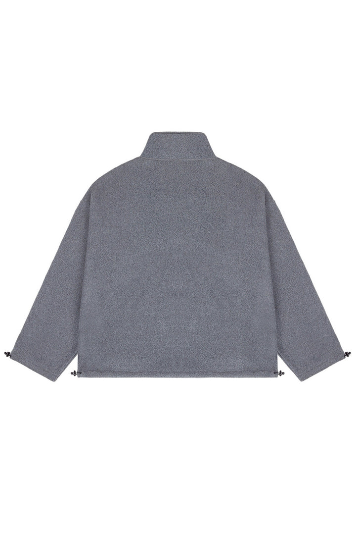 Oversized Half-Zip Fleece Sweatshirt