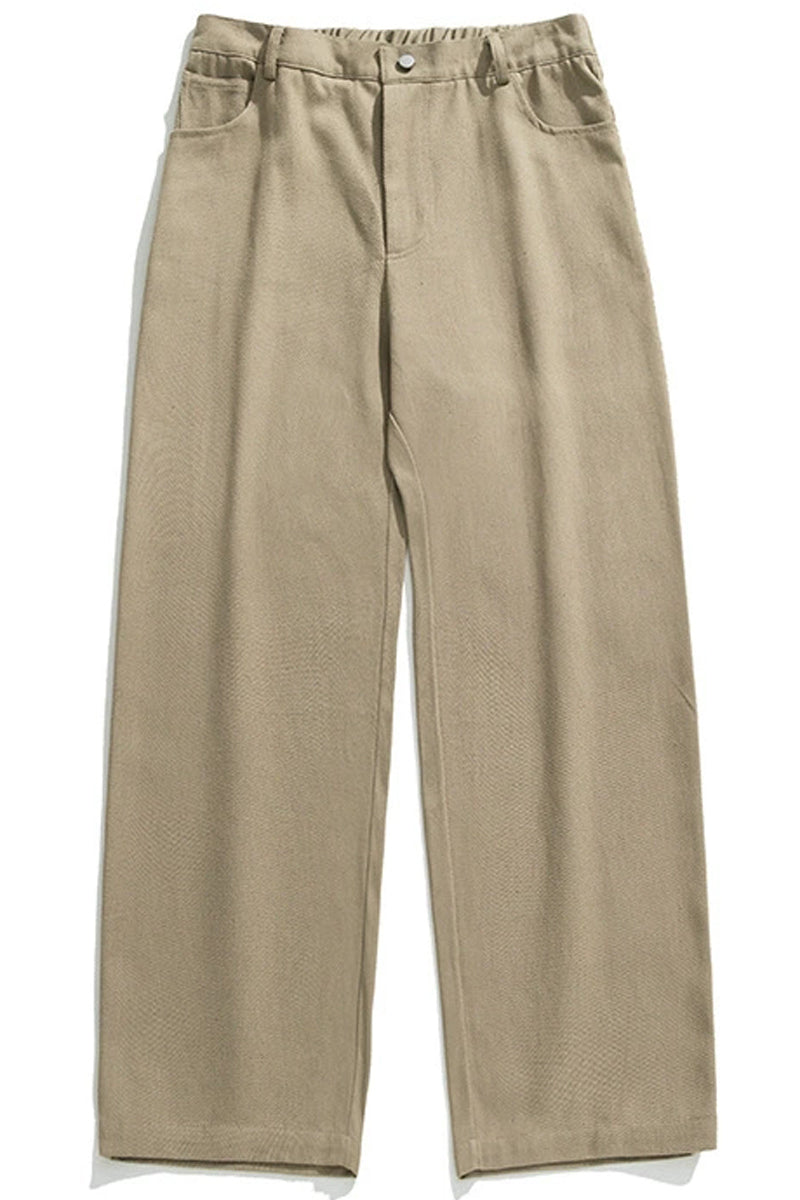 Washed Cotton Relaxed Trousers