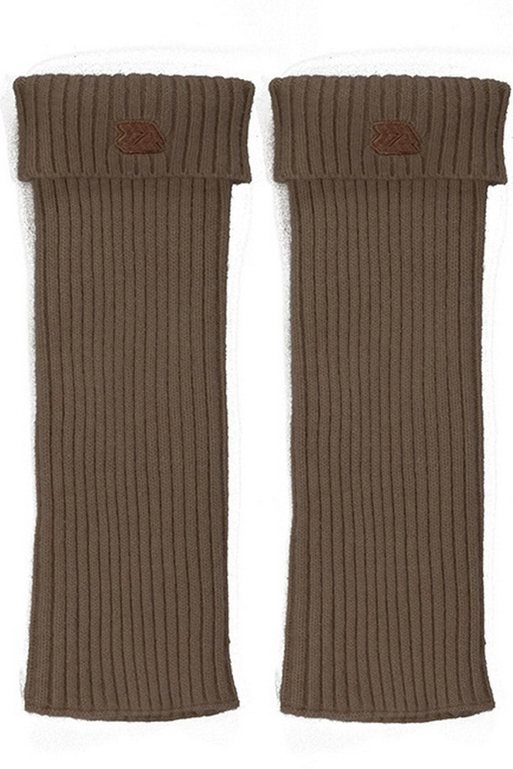 Embroidered Knit Leg Warmers