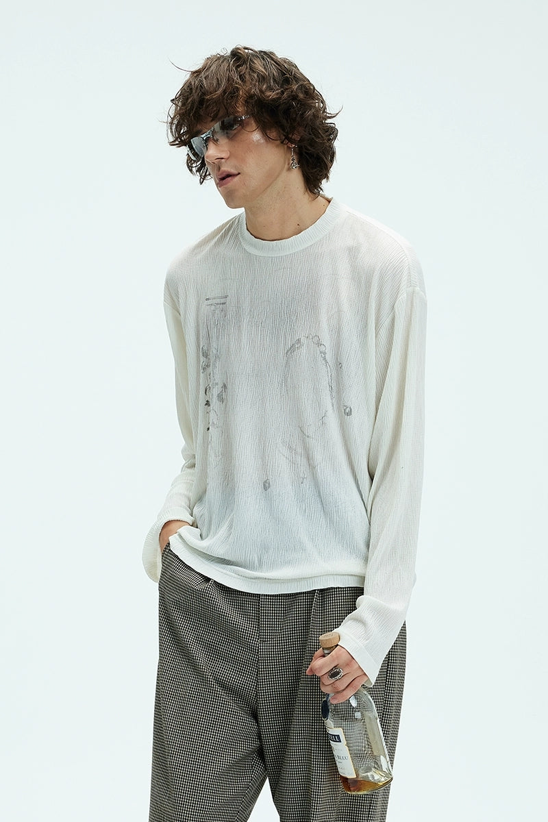 Distressed Graphic Loose Fit Tee