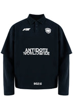 Layered Patchwork Polo Jersey