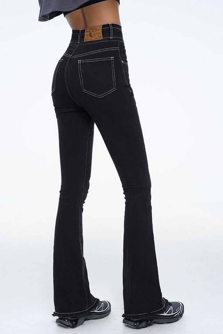 High-Waist Flared Jeans