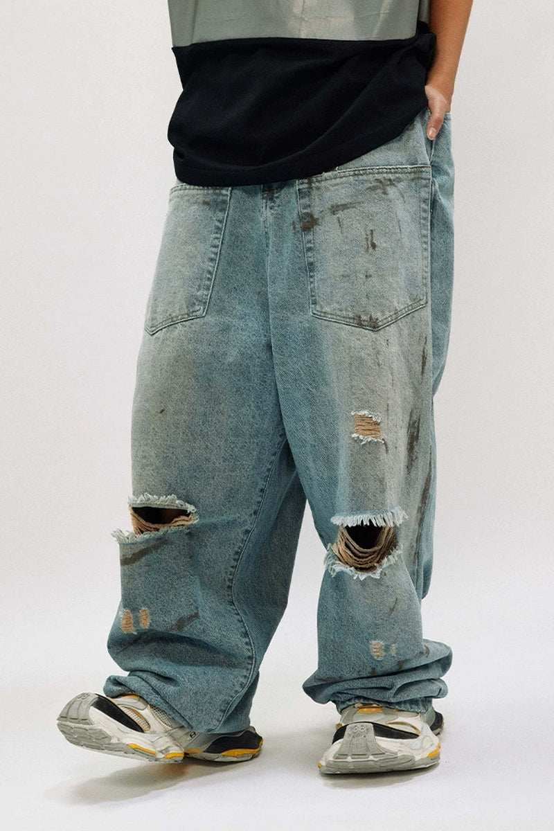 Reversed Vintage Distressed Jeans