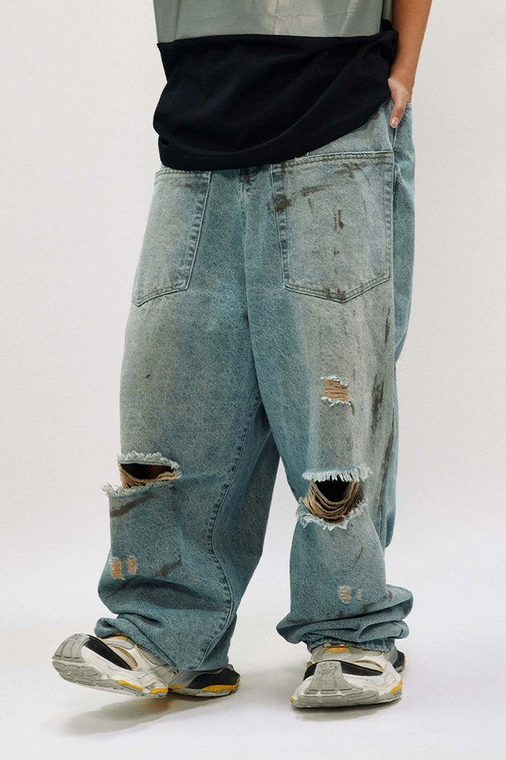 Reversed Vintage Distressed Jeans