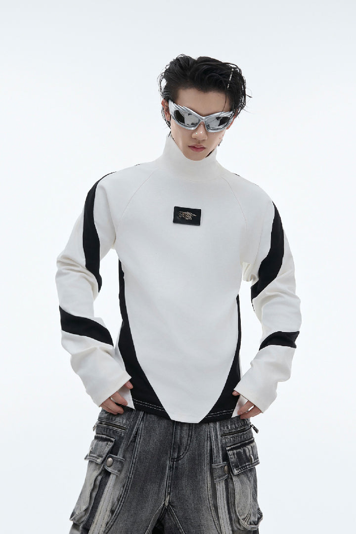 Colorblock Turtleneck Slim Fit Base Layer