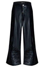 Matte PU Leather Crinkle Straight Pants