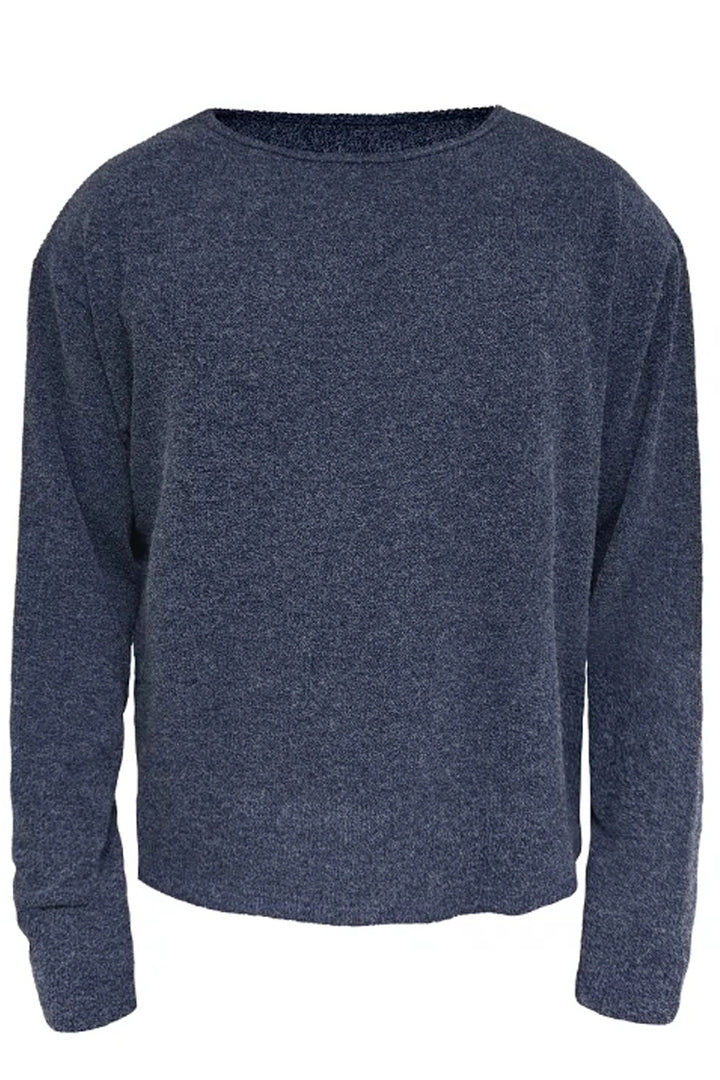 Ribbed Boat Neck Long Sleeve