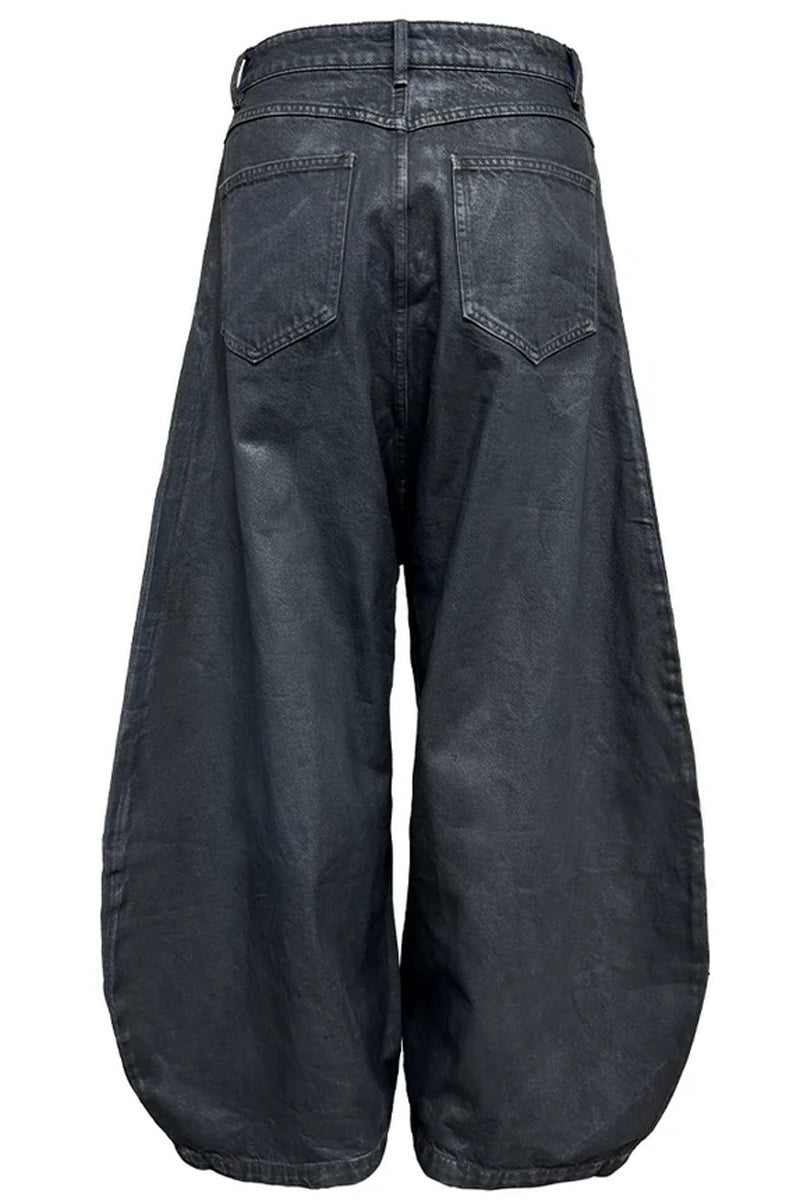 Wax Coated Baggy Jeans