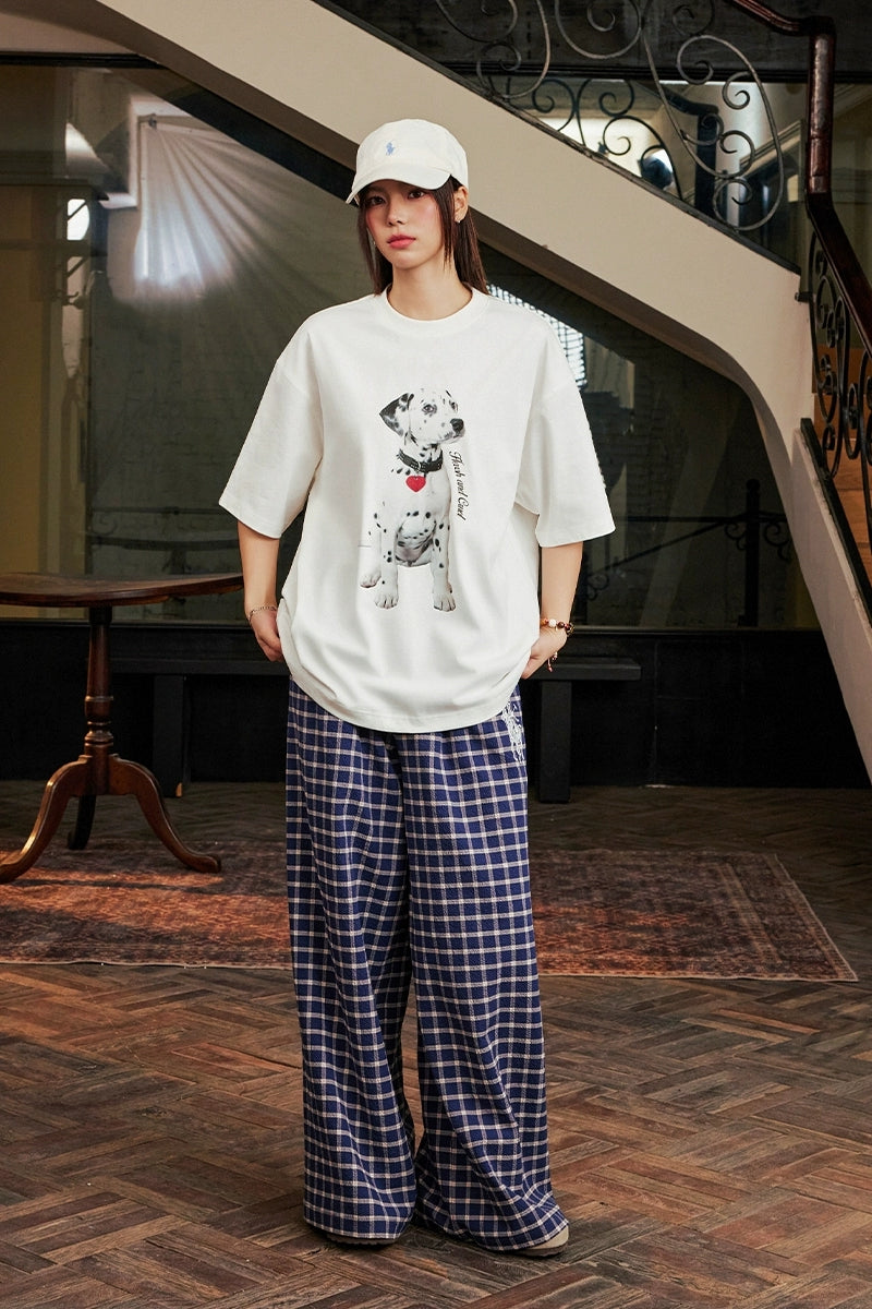 『Copping Zone』Retro Plaid Loose Wide-Leg Pants Retro Plaid Loose Wide-Leg Pants – Copping Zone