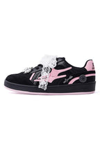 Black Pink Unisex Retro Low Top Trainers