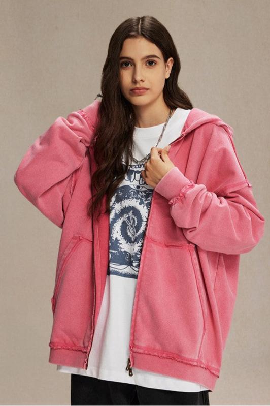 Vintage Washed Zip-Up Hoodie – Copping Zone