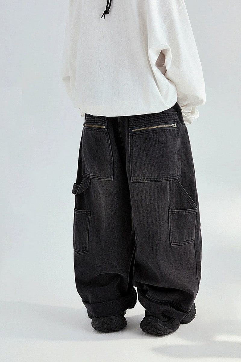 Loose Fit Double Knee Jeans