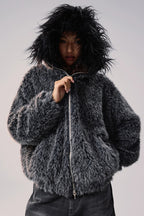 Faux Fur Hooded Puffer Jacket