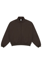 Cropped Oversized Zip Sweatshirt