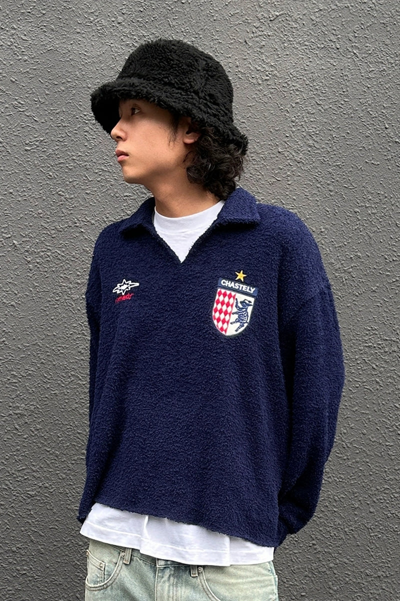 Embroidered Letter Knit Polo Sweater – Copping Zone