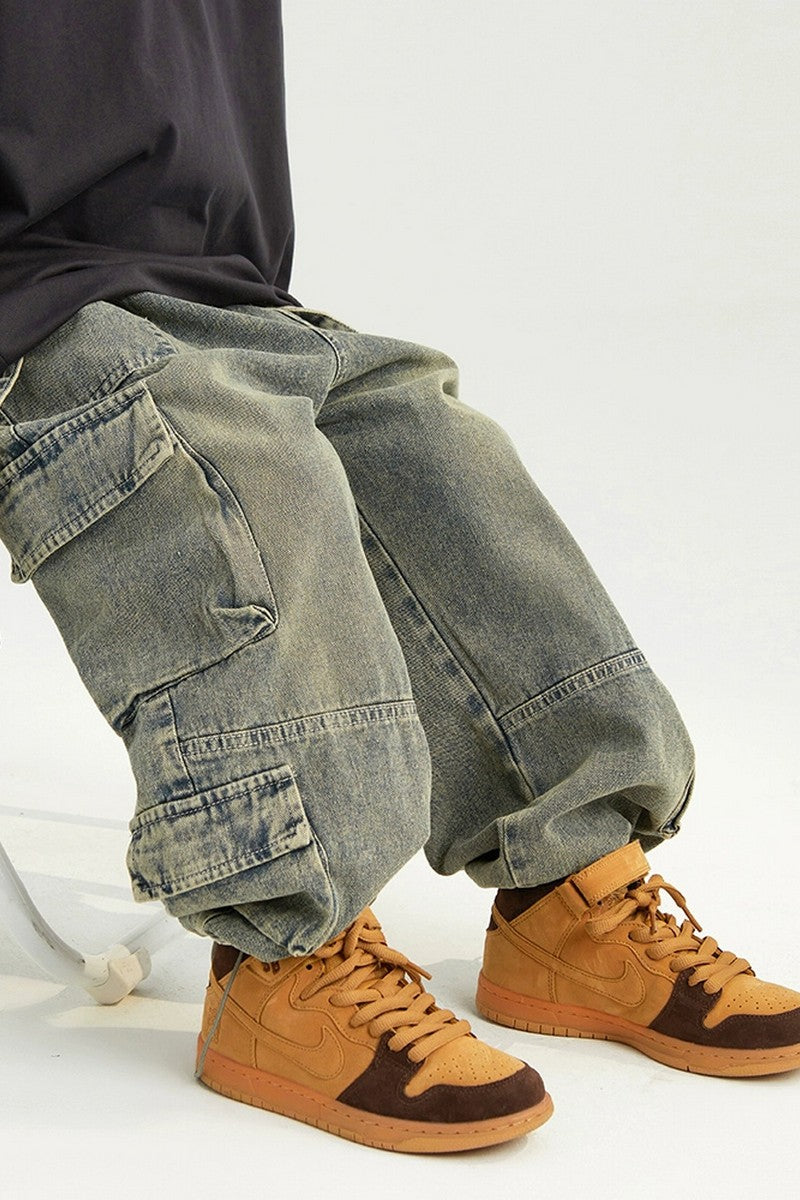 Denim Cargo Pants