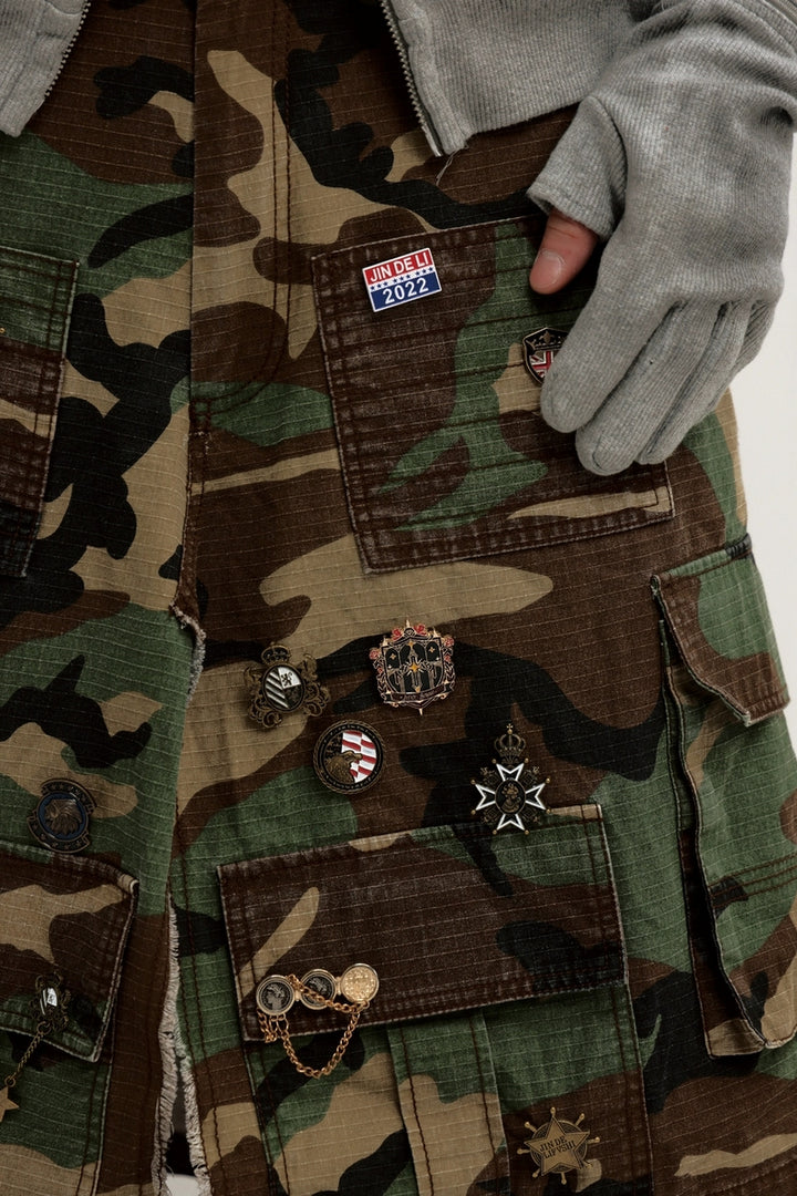 Camo Patch Detachable Badge Pants