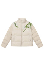 Floral Embroidered Down Jacket
